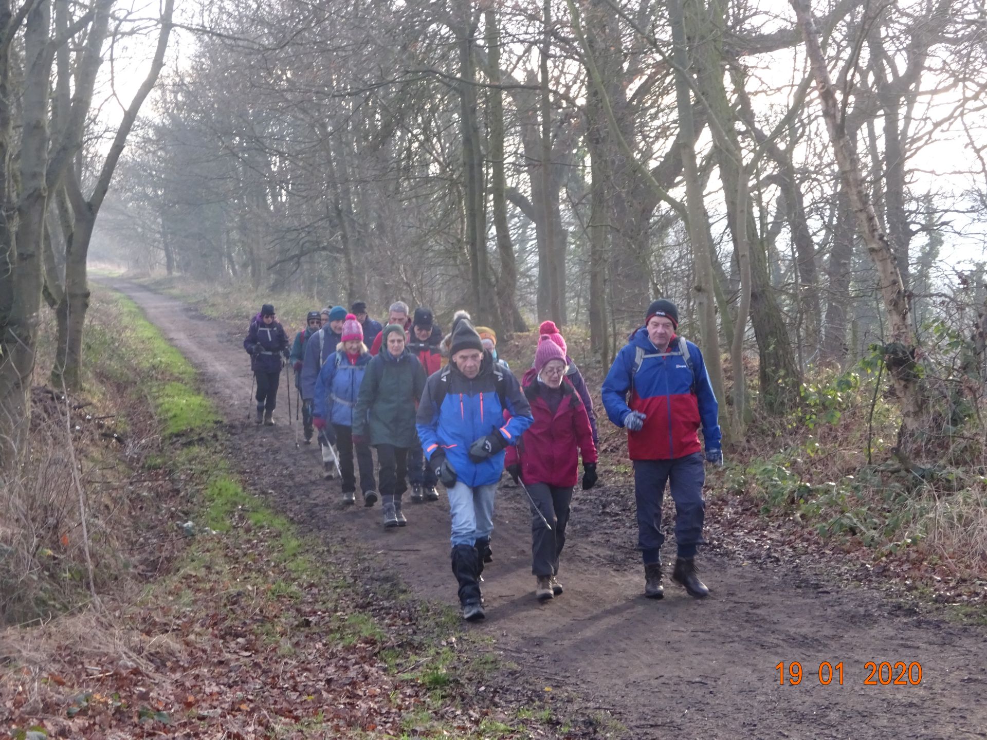 ramblers on Lanchester Valley Railway Path